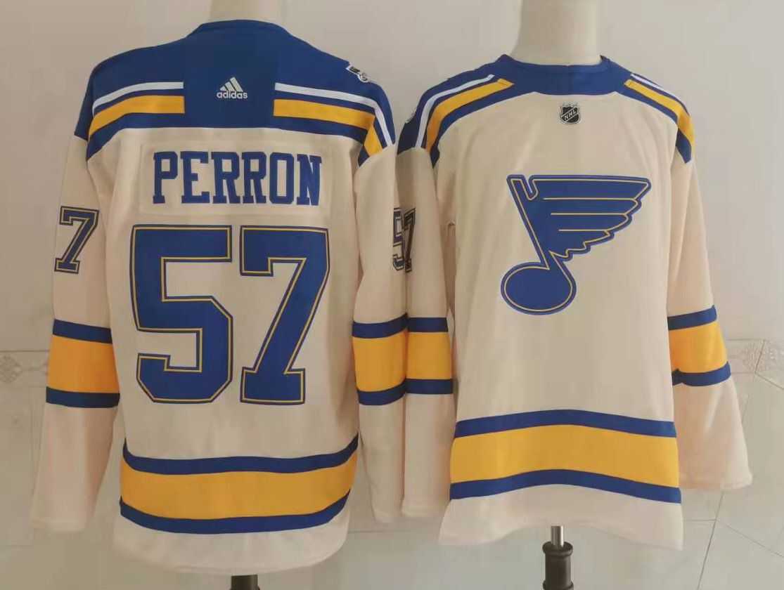 Blues 57 David Perron Cream 2022 Winter Classic Adidas Jersey,We sell and wholesale Blues 57 David Perron Cream 2022 Winter Classic Adidas Jersey on line form chian!